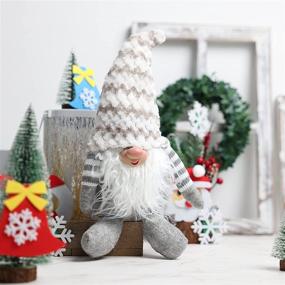 img 3 attached to 🎅 Swedish Tomte Gnome Decor - Handmade Holiday Gnome Christmas Ornaments: 15" Plush Gnome Tabletop Decoration & Gifts for Christmas Day