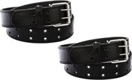 👦 stylish medium black brown leather boys' belt pack for fashionable accessories logo