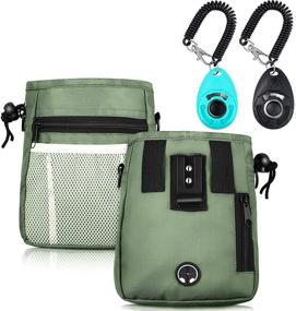 img 4 attached to 🐶 Weewooday Clicker Training Kit for Dogs - Includes Treat Training Pouch, 2 Pet Training Clickers with Wrist Strap & Built-In Poop Bag Dispenser - Conveniently Carries Pet Toys and Treats for Dogs, Cats, and Pets