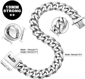 img 2 attached to BMusdog Silver Dog Chain Collar: Stylish, Heavy-Duty, Chew-Proof Walking Collar for Small, Medium & Large Dogs