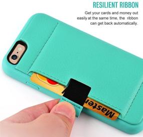 img 2 attached to ZVE Wallet Case for Apple iPhone 6s Plus iPhone 6 Plus - Mint Green, Slim Leather Case with Card Holder Pocket, Protective Cover 5.5 inch