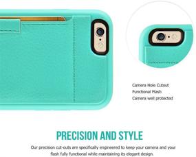 img 1 attached to ZVE Wallet Case for Apple iPhone 6s Plus iPhone 6 Plus - Mint Green, Slim Leather Case with Card Holder Pocket, Protective Cover 5.5 inch