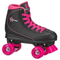 🛼 women's roller derby roller star 600 skates in black/pink - size 08: high-performance and style in one! logo