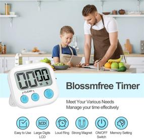 img 3 attached to 🕒 UMIKAkitchen Kitchen Timer: 2 Pack Large Digits Classroom Timer for Kids - Simple Operation Magnetic Timers for Cooking - White