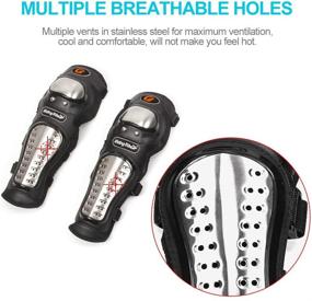 img 1 attached to Top-rated 4Pcs Alloy Steel Motorcycle Knee Pads & Elbow Guards - Ultimate Motocross Protection Gear