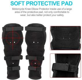 img 2 attached to Top-rated 4Pcs Alloy Steel Motorcycle Knee Pads & Elbow Guards - Ultimate Motocross Protection Gear