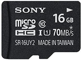 img 2 attached to 💾 Sony 16GB Class 10 UHS-1 Micro SDHC Memory Card (SR16UY2A/TQ) - Up to 70MB/s Speed [Newest Version]