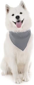 img 4 attached to 🐶 2 Pack Qraftsy Dog Cotton Bandana Scarf Triangle Bibs for All Size Puppies