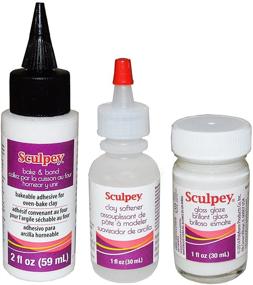 img 1 attached to 🎨 Sculpey Artist Set: Bake & Bond Adhesive, Clay Softener, Gloss Glaze - Perfect for Oven-Bake Clay!