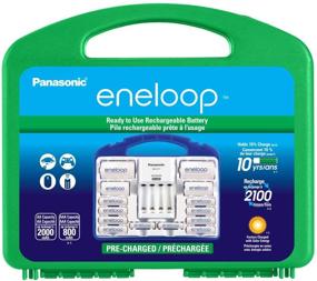 img 4 attached to 🔋 Panasonic KJ17MCC82A eneloop Power Pack with Advanced Battery Charger and Adapters - 8AA, 2AAA, 2 C Adapters, 2 D Adapters, Plastic Storage Case (case color may vary)