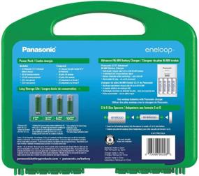 img 3 attached to 🔋 Panasonic KJ17MCC82A eneloop Power Pack with Advanced Battery Charger and Adapters - 8AA, 2AAA, 2 C Adapters, 2 D Adapters, Plastic Storage Case (case color may vary)