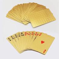 artcraft waterproof playing cards: luxury gold plastic cards for game night and memorable gifts - 2 decks included логотип