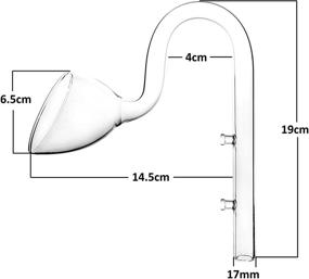 img 2 attached to 🌿 JARDLI Glass Lily Pipe Inflow and Lily Pipe Outflow Set for 16/22mm Tubing - Perfect for Plant Aquariums