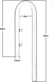 img 1 attached to 🌿 JARDLI Glass Lily Pipe Inflow and Lily Pipe Outflow Set for 16/22mm Tubing - Perfect for Plant Aquariums