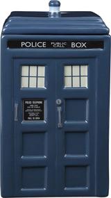 img 2 attached to 🚀 Doctor Who TARDIS Cookie Jar - Collectible Ceramic Police Box with Lid - 10 Inches Tall