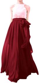 img 4 attached to 💃 Diydress Women's Summer Chiffon Wedding Skirt - Elegant Clothing for Stylish Women