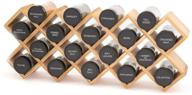 kamenstein criss-cross revolving tower: enjoy 5 years of free spice refills in brown, 18-jar set logo