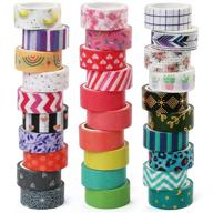 🎨 lotfancy washi tape set - 30 rolls of 15mm wide colored masking tape for diy craft, scrapbooking, bullet journals, planners, gift wrapping - decorative tape supplies logo