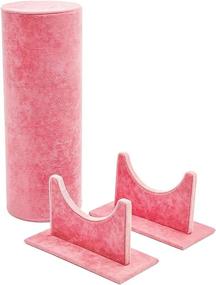 img 2 attached to 🌸 Chic Pink Velvet T-Bar Jewelry Display Stand: Organize and Showcase Your Accessories (12 x 6.5 x 7 Inches)