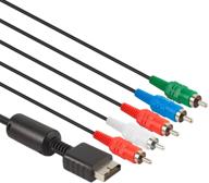 teninyu ps2/ps3/ps3 slim hdtv-ready tv hd 🔌 component av cable 5-wire 6ft black - enhanced seo logo