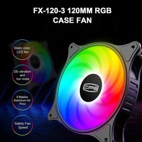 img 3 attached to 🖥️ CP3 Case Fans - 120mm 3-Pin Fixed Color High Performance Fans for Gaming PCs (5 Pack)