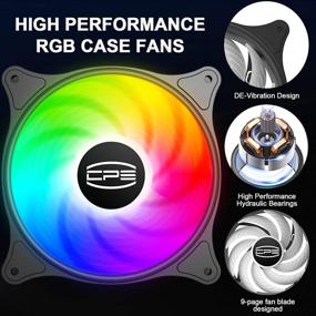 img 1 attached to 🖥️ CP3 Case Fans - 120mm 3-Pin Fixed Color High Performance Fans for Gaming PCs (5 Pack)