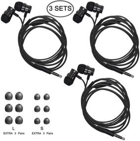 img 3 attached to 🎧 SourceTon 3-Pack Earbud Headphones with Remote & Microphone: Premium Stereo Sound, Noise Isolation, Tangle-Free - Compatible with Smartphones, Laptops, Gaming - 3.5mm Interface