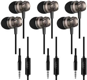 img 4 attached to 🎧 SourceTon 3-Pack Earbud Headphones with Remote & Microphone: Premium Stereo Sound, Noise Isolation, Tangle-Free - Compatible with Smartphones, Laptops, Gaming - 3.5mm Interface