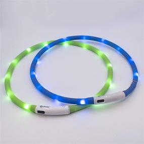 img 4 attached to YUSHANG LED Waterproof Dog Collar: Newest Rechargeable, Adjustable Light Up Collar for Large, Small, and Medium Dogs - Keep Your Furry Friend Safe at Night!