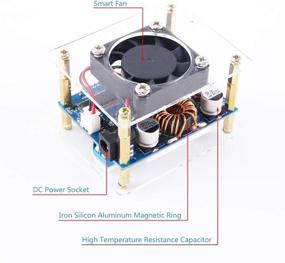 img 2 attached to 🔌 PEMENOL 60W 6A Adjustable Buck-Boost Voltage Regulator with Cooling Fan: DC to DC Power Supply Module with LCD Display and Solar Charging Support