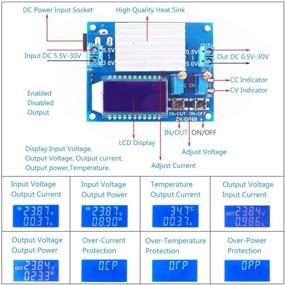 img 3 attached to 🔌 PEMENOL 60W 6A Adjustable Buck-Boost Voltage Regulator with Cooling Fan: DC to DC Power Supply Module with LCD Display and Solar Charging Support