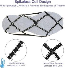 img 2 attached to 🥶 HONUTIGE Ice Grips: Unisex Traction Cleats for Walking, Jogging, and Hiking - Anti-Slip Outdoor Crampons for Snow and Ice