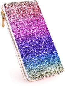 img 4 attached to Sparkling Glitter Wallet Handbag – Long Purse, Elegant Clutch with Card Holder for Women