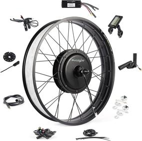 img 4 attached to 🚲 Enhance Your Electric Bike with EBIKELING Waterproof Conversion Kit - Fit 26" Fat Front or Rear Wheel Electric Bicycle, Powerful Hub Motor Included