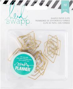 img 1 attached to 📎 Heidi Swapp 312569 12-Piece Memory Planner Diamond Paper Clips - Gold Foil Finish