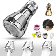 🚿 enhanced swivel kitchen sink faucet aerator - high pressure, big angle, solid copper tap head with large flow and non-slip sprayer - anti-splash, no-leakage faucet nozzle (short 22-inch) logo