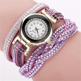 img 2 attached to CdyBox Fashion Rhinestone Bracelet Watches