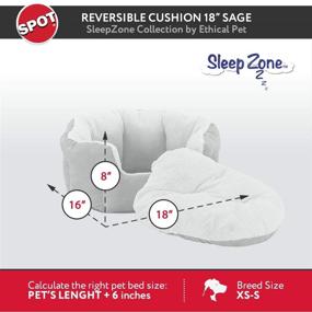 img 1 attached to 🐾 SPOT Sleep Zone Reversible Cushion Pet Bed: Attractive, Durable, Comfortable, Washable for Cats and Small Dogs