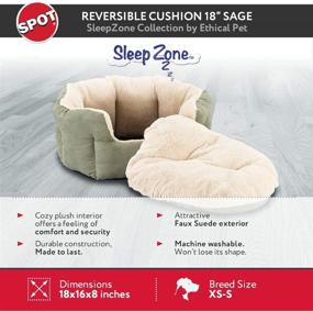 img 2 attached to 🐾 SPOT Sleep Zone Reversible Cushion Pet Bed: Attractive, Durable, Comfortable, Washable for Cats and Small Dogs