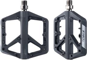 img 4 attached to 🚲 High-Performance Lohca Mountain Bike Pedals: Nylon Non-Slip, Sealed Bearing 9/16", Lightweight Wide Platform for BMX Cycling and Road Biking