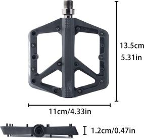 img 3 attached to 🚲 High-Performance Lohca Mountain Bike Pedals: Nylon Non-Slip, Sealed Bearing 9/16", Lightweight Wide Platform for BMX Cycling and Road Biking