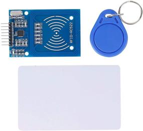 img 3 attached to Улучшенный набор SunFounder RFID - модуль считывателя RFID Mifare RC522 с белой картой S50 и кольцом для ключей, идеально подходит для проектов Arduino и Raspberry Pi.