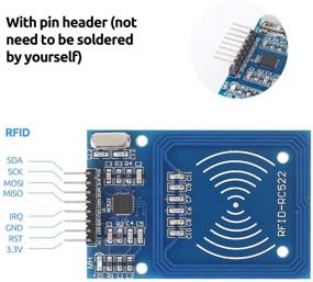 img 2 attached to Улучшенный набор SunFounder RFID - модуль считывателя RFID Mifare RC522 с белой картой S50 и кольцом для ключей, идеально подходит для проектов Arduino и Raspberry Pi.