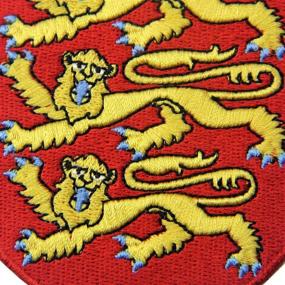 img 3 attached to 🦁 Embroidered British Lion Shield Iron On Sew On Patch - England Royal Coat of Arms Emblem