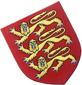 img 1 attached to 🦁 Embroidered British Lion Shield Iron On Sew On Patch - England Royal Coat of Arms Emblem