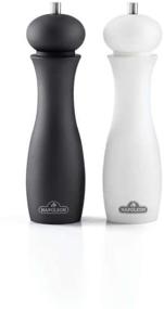 img 2 attached to 🔲 Napoleon 90004 Salt and Pepper Grinder Set: 10-inch Tall Grill Accessory, Black and White"