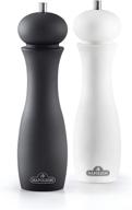 🔲 napoleon 90004 salt and pepper grinder set: 10-inch tall grill accessory, black and white" logo