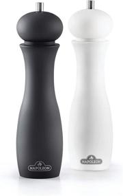 img 4 attached to 🔲 Napoleon 90004 Salt and Pepper Grinder Set: 10-inch Tall Grill Accessory, Black and White"