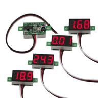 🔋 bayite pack of 5 three-wire calibratable dc 0~30v red digital mini voltmeter gauge tester: reliable car/motorcycle battery monitor & voltage meter with 0.36" red led display panel logo