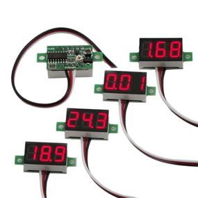 img 4 attached to 🔋 bayite Pack of 5 Three-Wire Calibratable DC 0~30V Red Digital Mini Voltmeter Gauge Tester: Reliable Car/Motorcycle Battery Monitor & Voltage Meter with 0.36" Red LED Display Panel